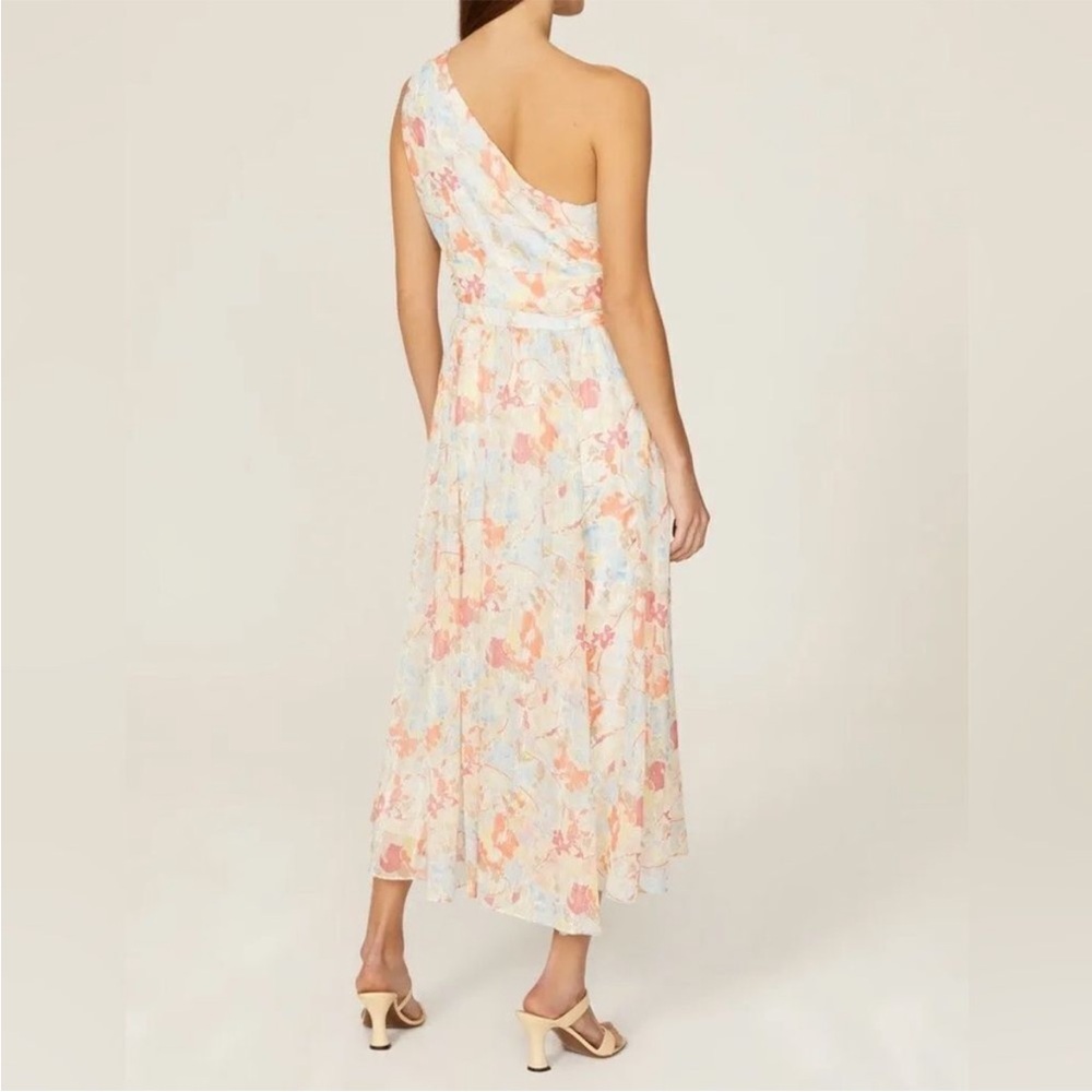 Likely Revolve Sara dress women’s 10 midi one shoulder gown floral peekaboo - Picture 4 of 16
